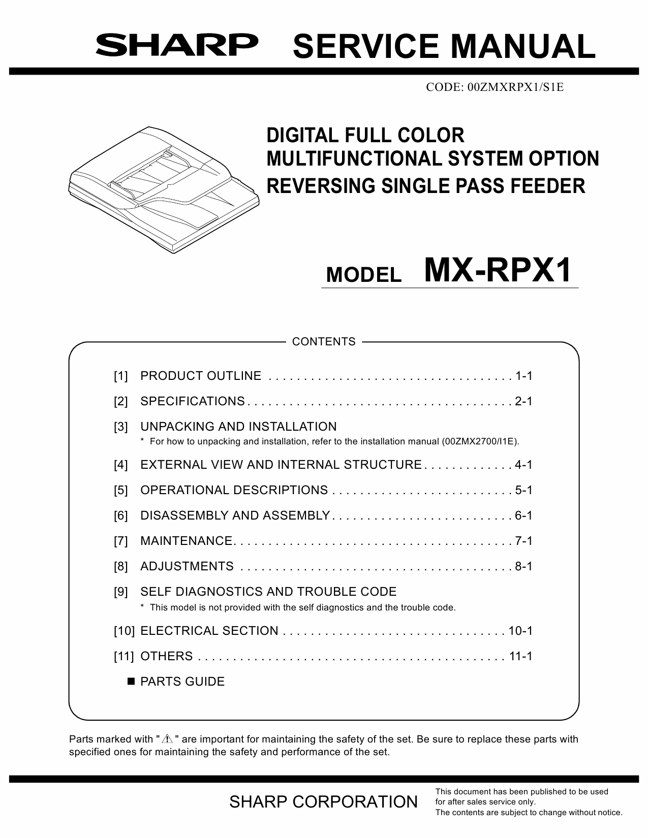 SHARP MX RPX1 Service Manual-1